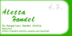 aletta handel business card